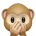 苹果系统里的捂嘴巴的猴子emoji表情