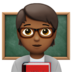 苹果系统里的老师：中深色肤色emoji表情