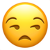 苹果系统里的有点郁闷的脸emoji表情