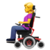 苹果系统里的坐电动轮椅的妇女emoji表情