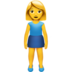 苹果系统里的女人站着emoji表情