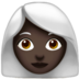 苹果系统里的女：肤色深，头发白emoji表情