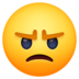 Facebook上的愤怒瞪眼的脸emoji表情