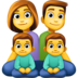 Facebook上的家庭：男人，女人，男孩，男孩emoji表情