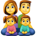 Facebook上的家庭：男人，女人，女孩，男孩emoji表情