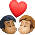 Facebook上的亲吻: 成人成人中等-深肤色中等-浅肤色emoji表情