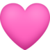 Facebook上的粉红色的心emoji表情