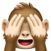 Facebook上的捂眼睛的猴子emoji表情