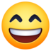 Facebook上的微笑的脸和微笑的眼睛emoji表情