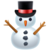 Facebook上的没有雪的雪人emoji表情