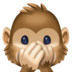 Facebook上的捂嘴巴的猴子emoji表情