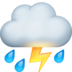 Facebook上的闪电雨云emoji表情