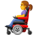 Facebook上的坐电动轮椅的妇女emoji表情
