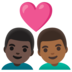 安卓系统里的情侣: 男人男人较深肤色中等-深肤色emoji表情
