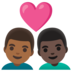 安卓系统里的情侣: 男人男人中等-深肤色较深肤色emoji表情