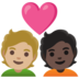 安卓系统里的情侣: 成人成人中等-浅肤色较深肤色emoji表情