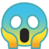 安卓系统里的恐惧中尖叫的脸emoji表情