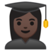 安卓系统里的女学生：深色肤色emoji表情