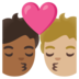 安卓系统里的亲吻: 成人成人中等-深肤色中等-浅肤色emoji表情