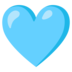 安卓系统里的浅蓝色的心emoji表情