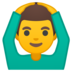 安卓系统里的做“好”手势的男人emoji表情