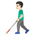 安卓系统里的拿拐杖的男人：浅肤色emoji表情