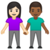 安卓系统里的男女牵手：浅肤色，中深色emoji表情