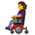 安卓系统里的坐电动轮椅的妇女emoji表情