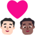 Windows系统里的情侣: 男人男人较浅肤色中等-深肤色emoji表情