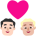 Windows系统里的情侣: 男人男人较浅肤色中等-浅肤色emoji表情