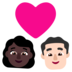Windows系统里的情侣: 女人男人较深肤色较浅肤色emoji表情