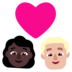 Windows系统里的情侣: 女人男人较深肤色中等-浅肤色emoji表情