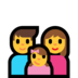 Windows系统里的家庭：男人，女人，女孩emoji表情