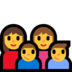 Windows系统里的家庭：女人，女人，男孩，男孩emoji表情