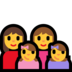 Windows系统里的家庭：女人，女人，女孩，女孩emoji表情