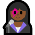 Windows系统里的女歌手：中黑肤色emoji表情