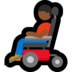 Windows系统里的坐电动轮椅的男人：中等肤色emoji表情