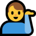 Windows系统里的单手举起的男人emoji表情