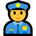 Windows系统里的警官emoji表情