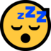Windows系统里的睡觉的脸emoji表情