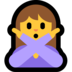 Windows系统里的打“不”手势的女人emoji表情