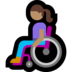 Windows系统里的手动轮椅女性：中等肤色emoji表情