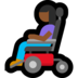 Windows系统里的坐电动轮椅的女性：中深色肤色emoji表情