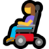 Windows系统里的坐电动轮椅的妇女emoji表情