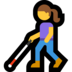 Windows系统里的拿拐杖的女人emoji表情