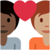 Twitter里的情侣: 成人成人较深肤色中等肤色emoji表情