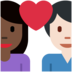 Twitter里的情侣: 女人男人较深肤色较浅肤色emoji表情