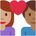 Twitter里的情侣: 女人男人中等肤色中等-深肤色emoji表情