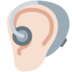 Twitter里的带助听器的耳朵：浅肤色emoji表情