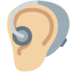Twitter里的带助听器的耳朵：中浅肤色emoji表情